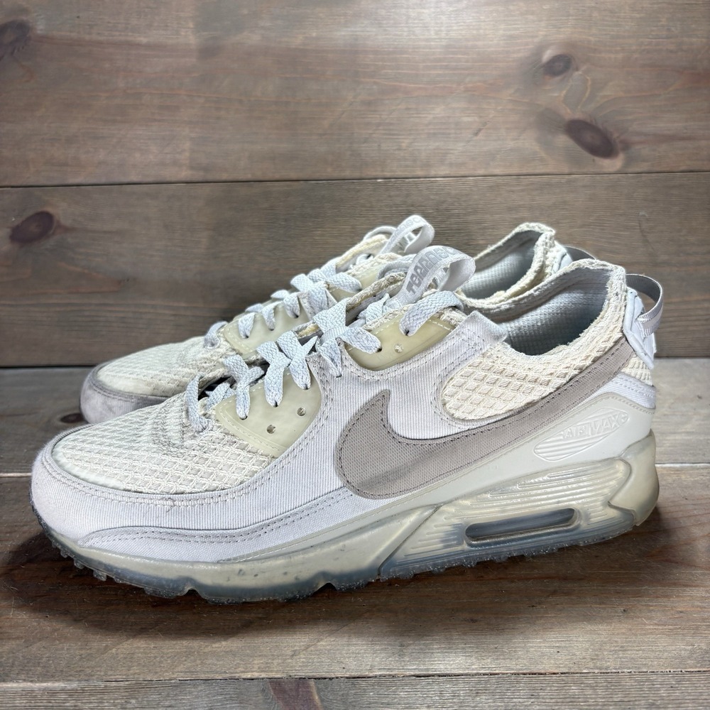 nike air max terrascape 90 mens size 8.5 shoes white athletic comfort sneakers